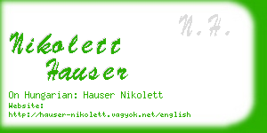 nikolett hauser business card